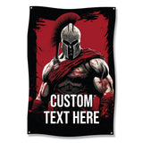 Spartan Warrior Poster, Motivational Gym Wall Art, Customizable Fitness Decor, Gym Inspiration Banner, Home Gym Accessories