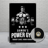 Fitness motivational banner gym wall art, bodybuilding poster workout decor, inspirational fitness decor, gym banner weightlifting