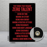 Ten Things That Require Zero Talent Poster, Motivational Wall Art, Inspirational Decor, Office Decor, Life Skills Wall Print