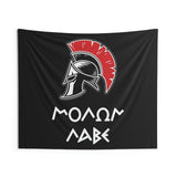 Spartan Molon Labe Wall Tapestry - Gym Decor - Large Motivational Fitness - Weightlifting Quote