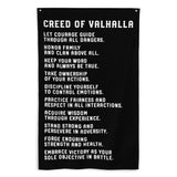 Gym Flags - Weightlifting Decor - Custom Home Gym Banner - Man Cave Wall Art - Gym Sign - Gym Gifts - Valhalla Creed