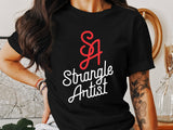 Strangle Artist Graphic Tee, Unique Statement T-Shirt, Artistic Design Apparel, Creative Typography Shirt, Custom Printed Top