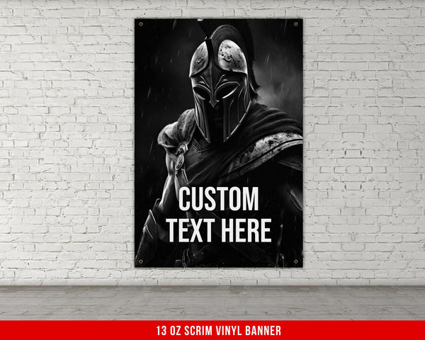 Spartan Banner For Home Gym Decor Motivational Quote Wall Art Fitness Powerlifting Inspirational Custom Dorm Garage Gym Gift