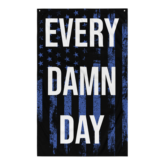 Every Damn Day - Blue USA Gym Flag