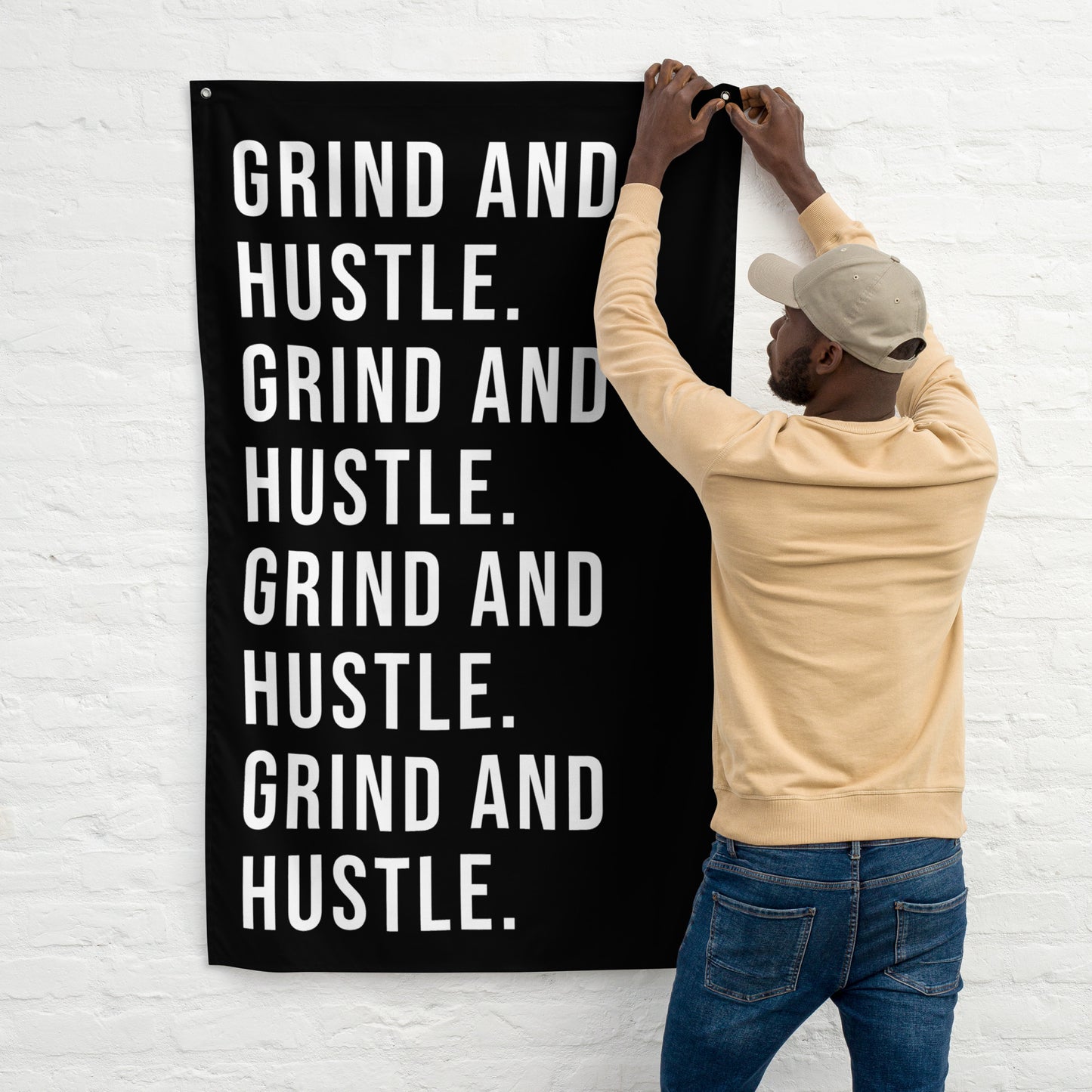 Grind And Hustle Gym Flag