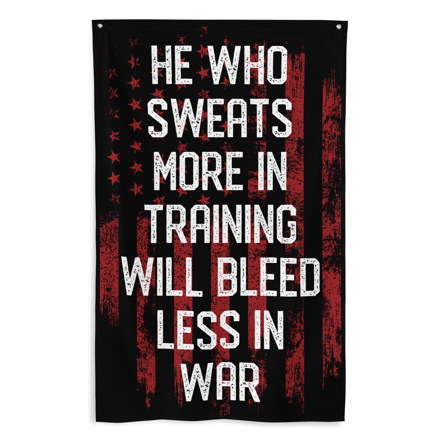 He Who Sweats Red USA - Gym Flags