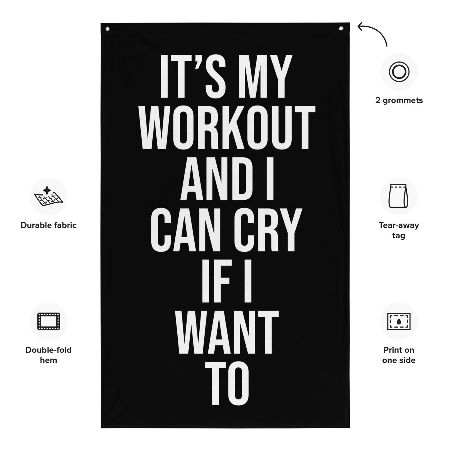 It's My Workout Gym Flag