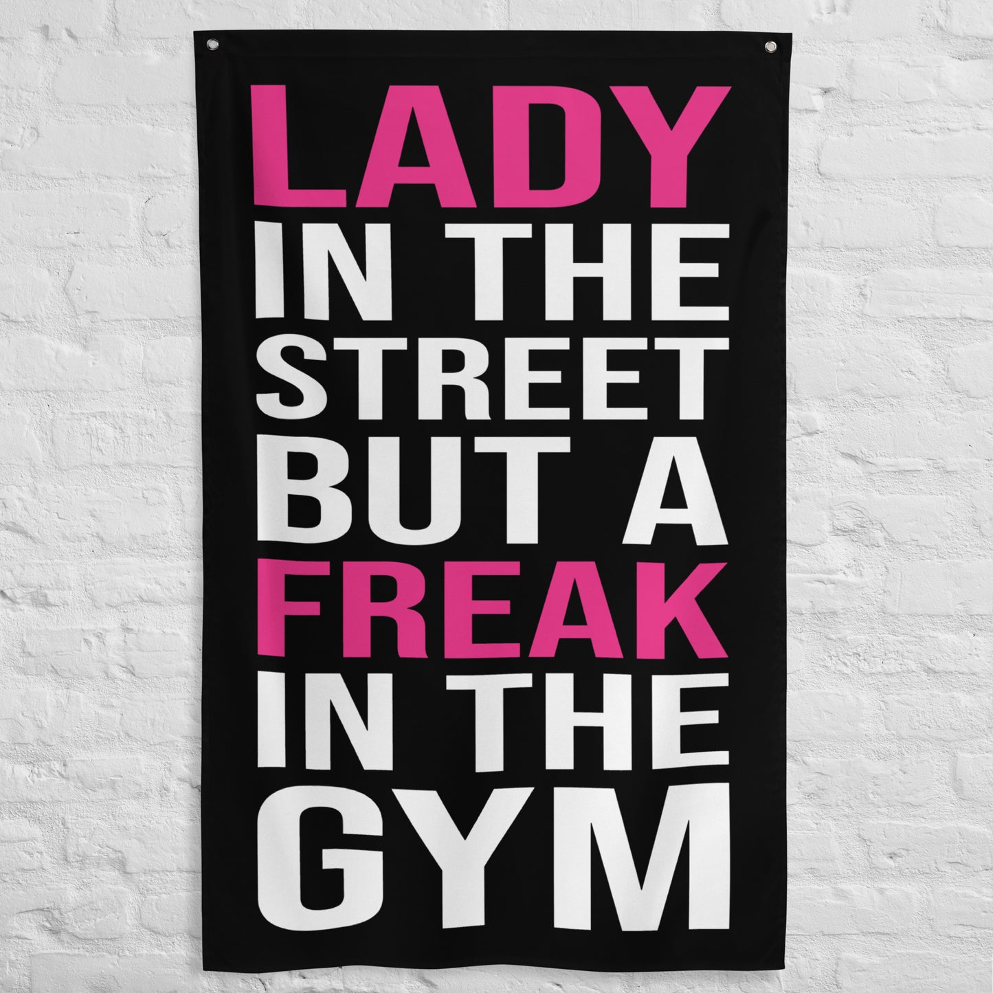 Lady In The Street Gym Flag