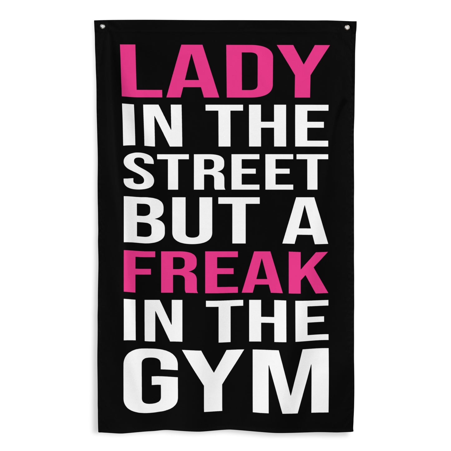 Lady In The Street Gym Flag