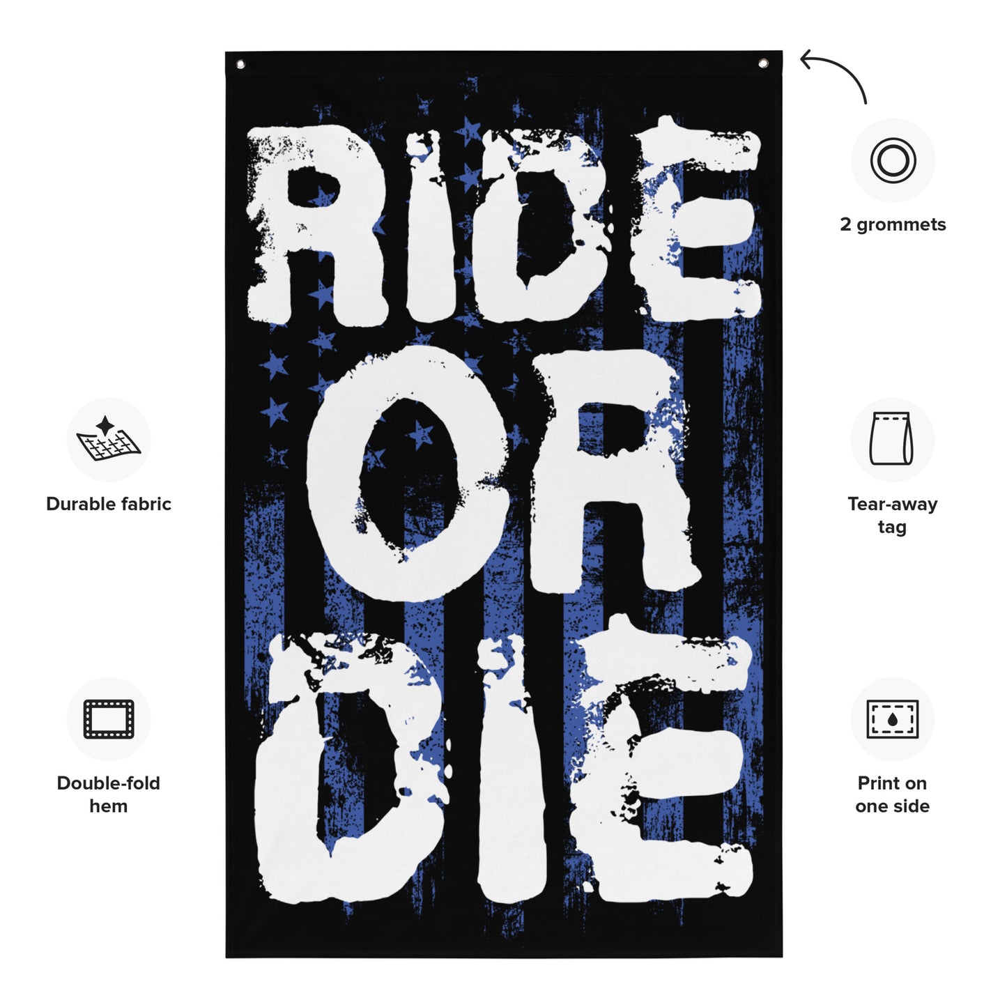 Ride Or Die Gym Flag