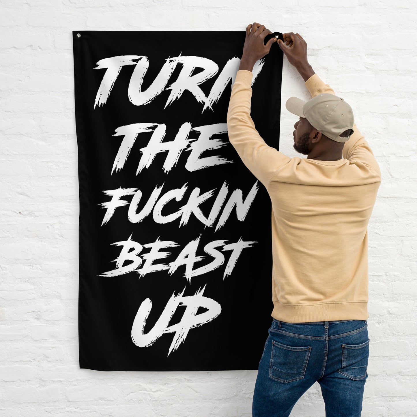 Turn The Fuckin Beast Up Gym Flag