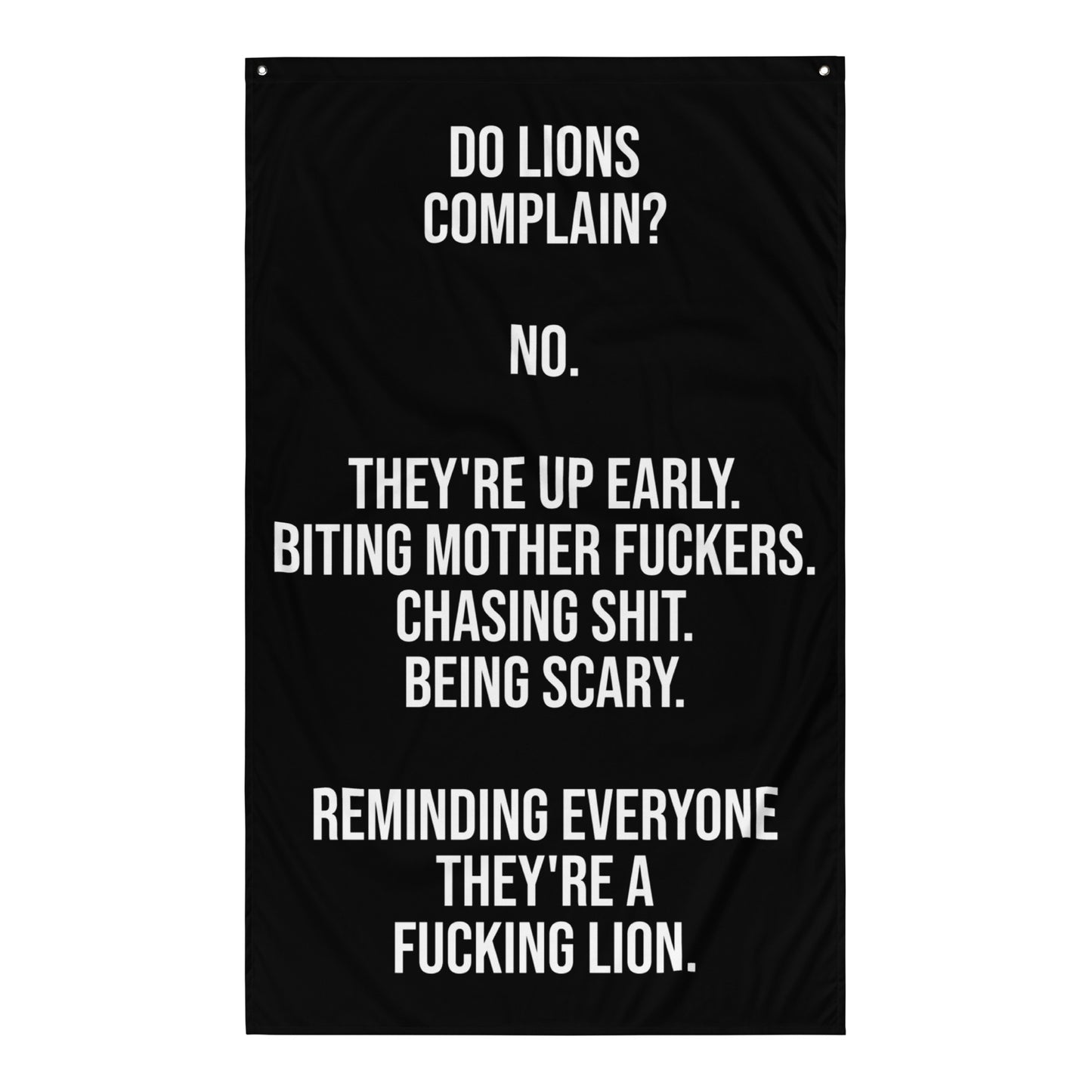 Do Lions Complain Gym Flag