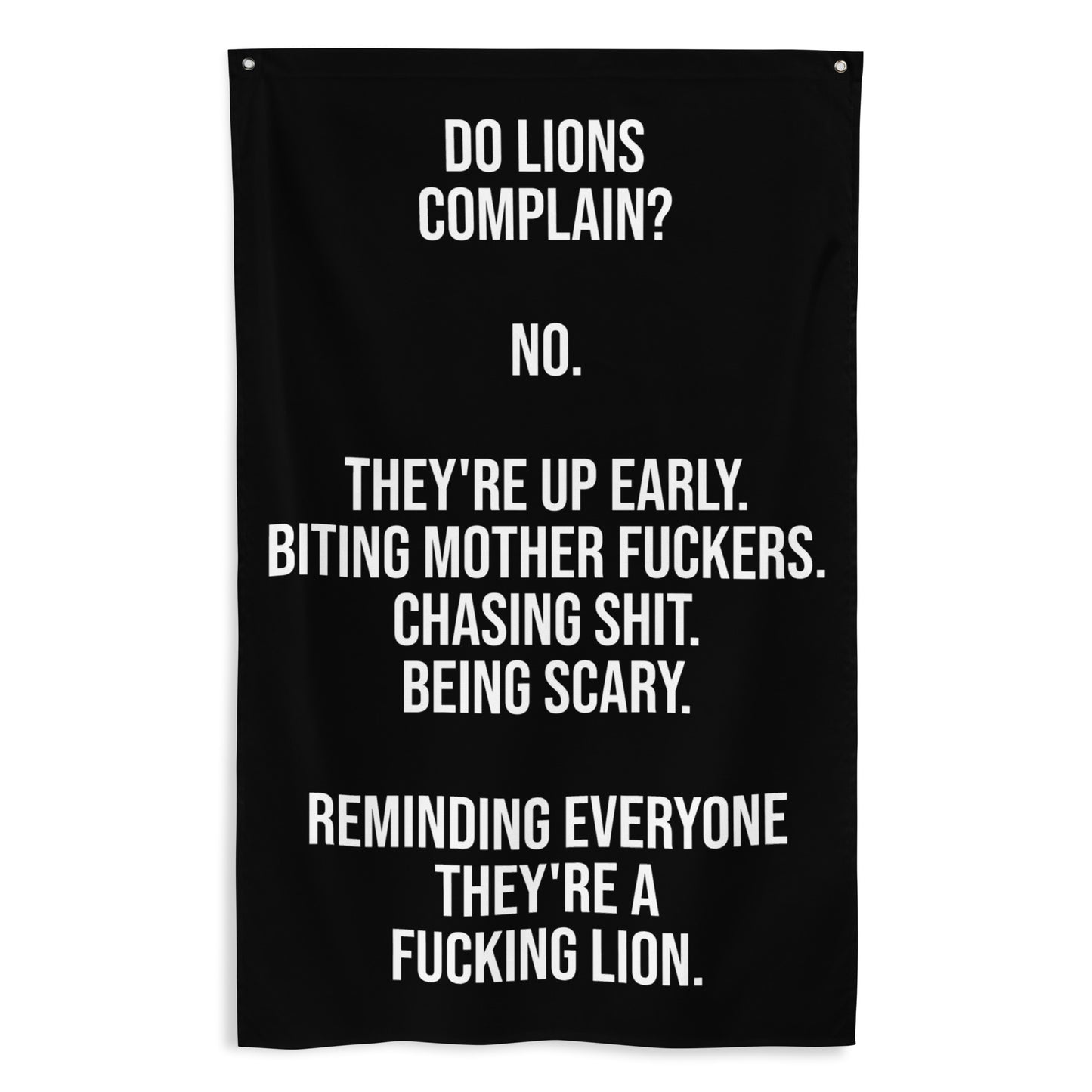 Do Lions Complain Gym Flag