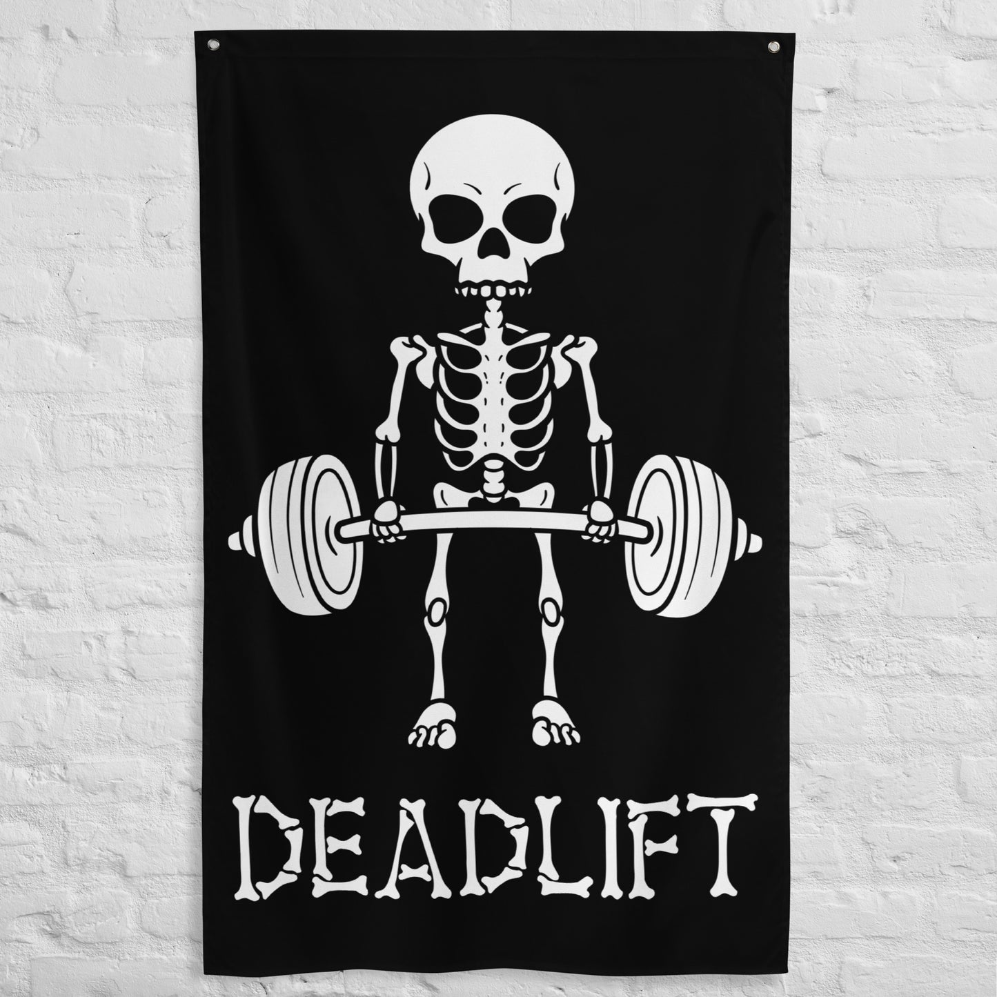 Skeleton Deadlift Gym Flag