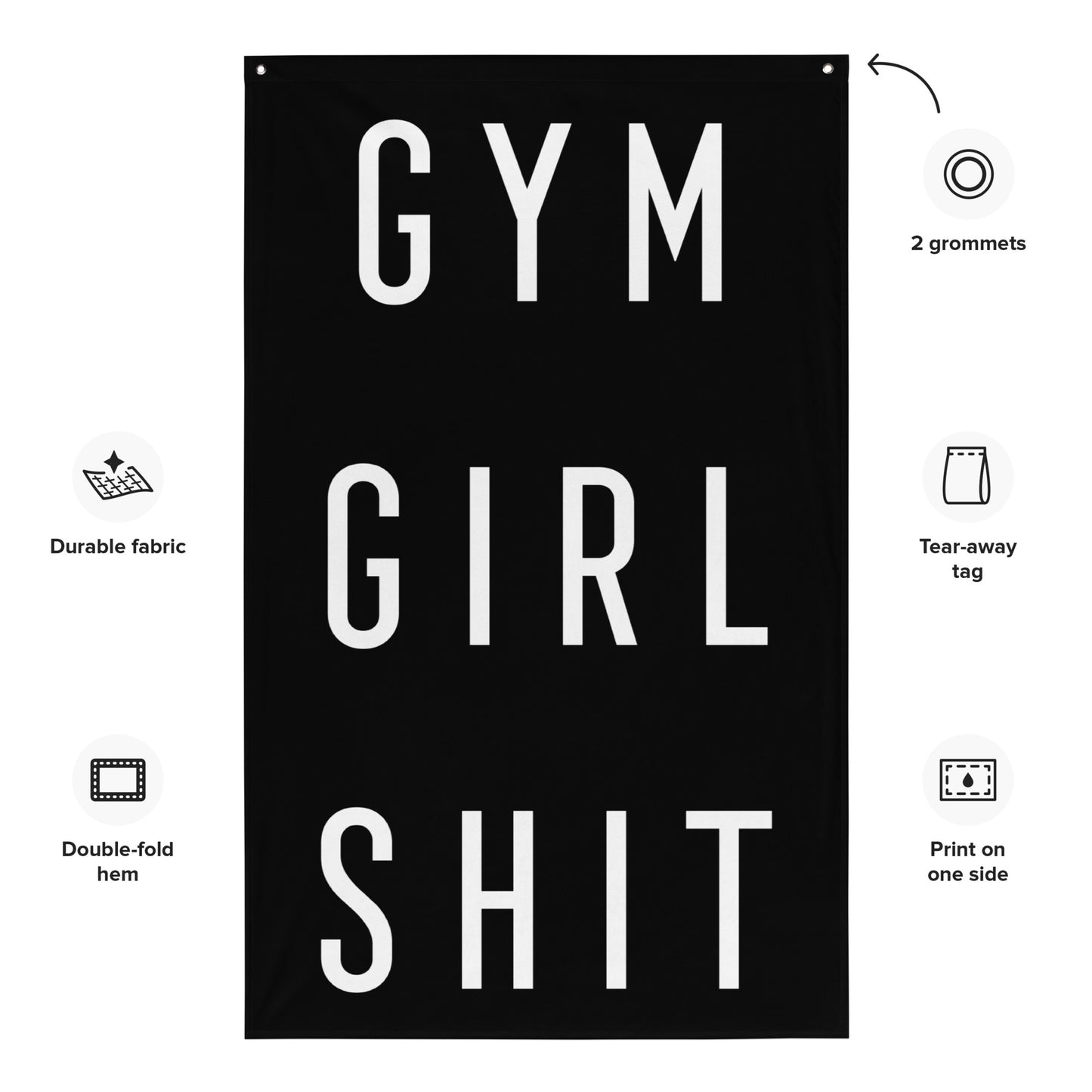 Gym Girl Shit Gym Flag