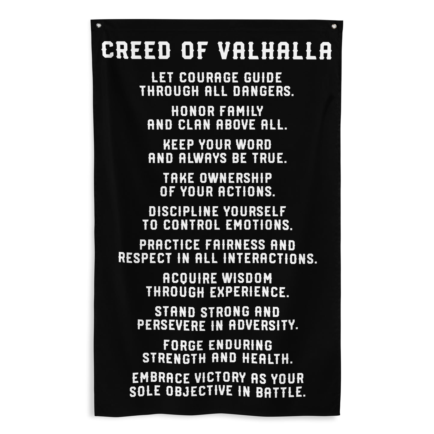 Creed Of Valhalla Centered Gym Flag