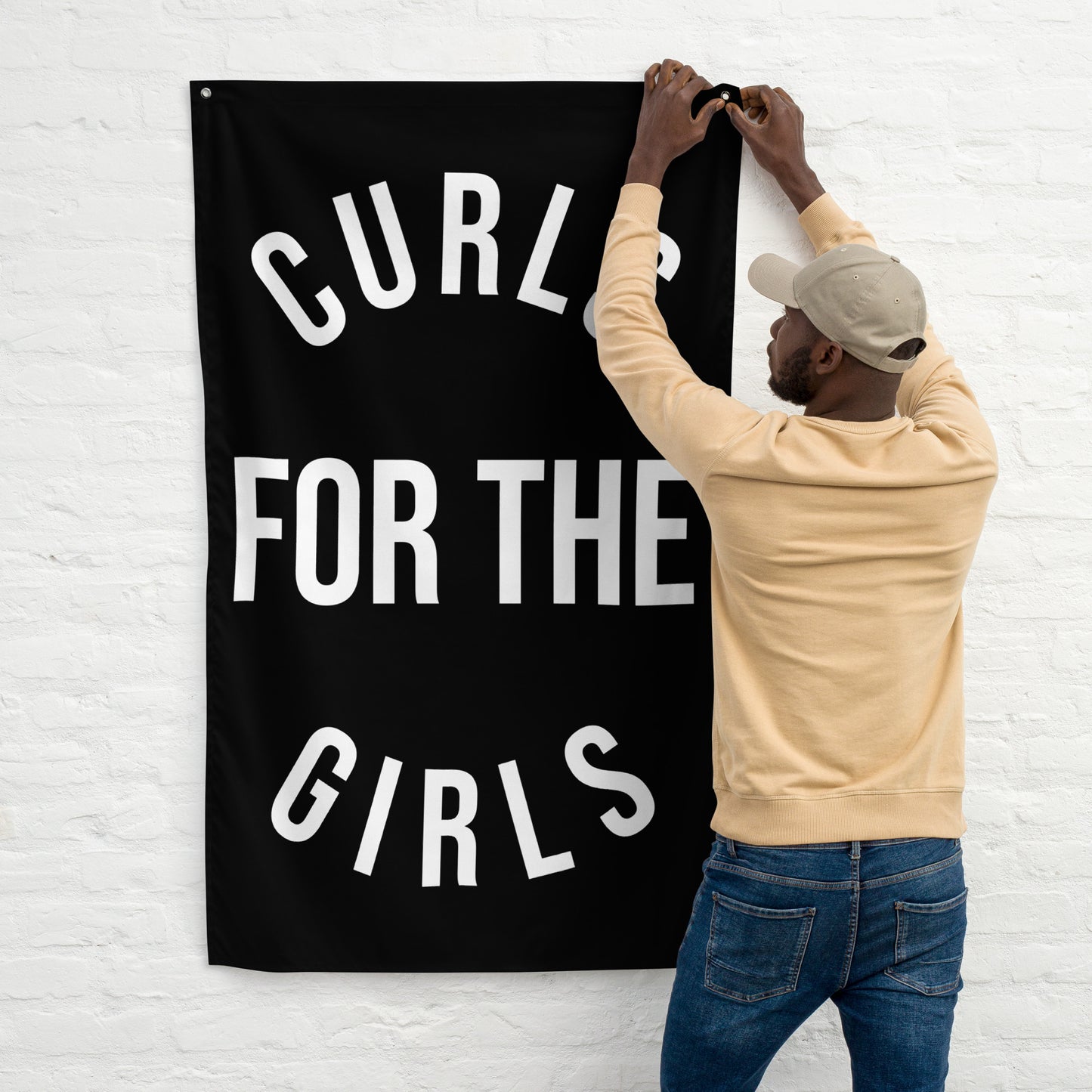 Curls For Girls Gym Flag