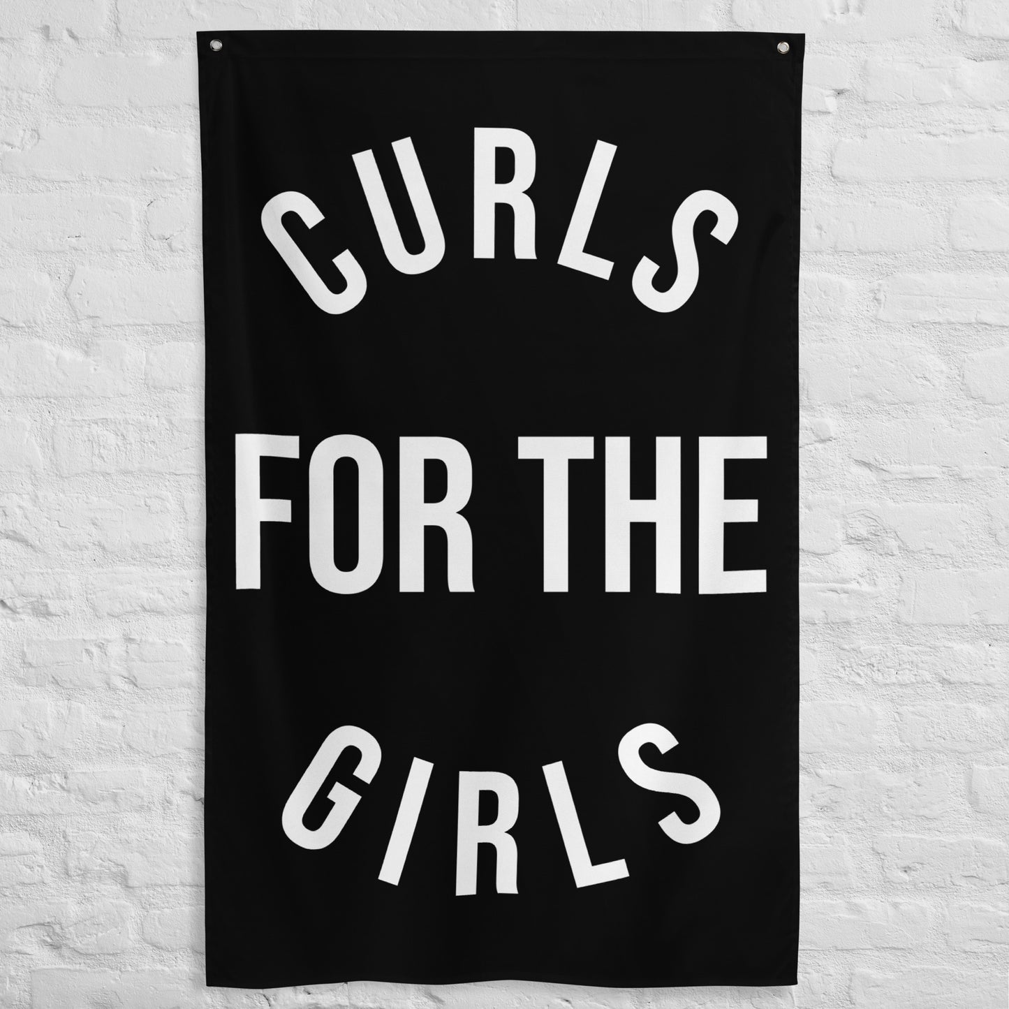 Curls For Girls Gym Flag