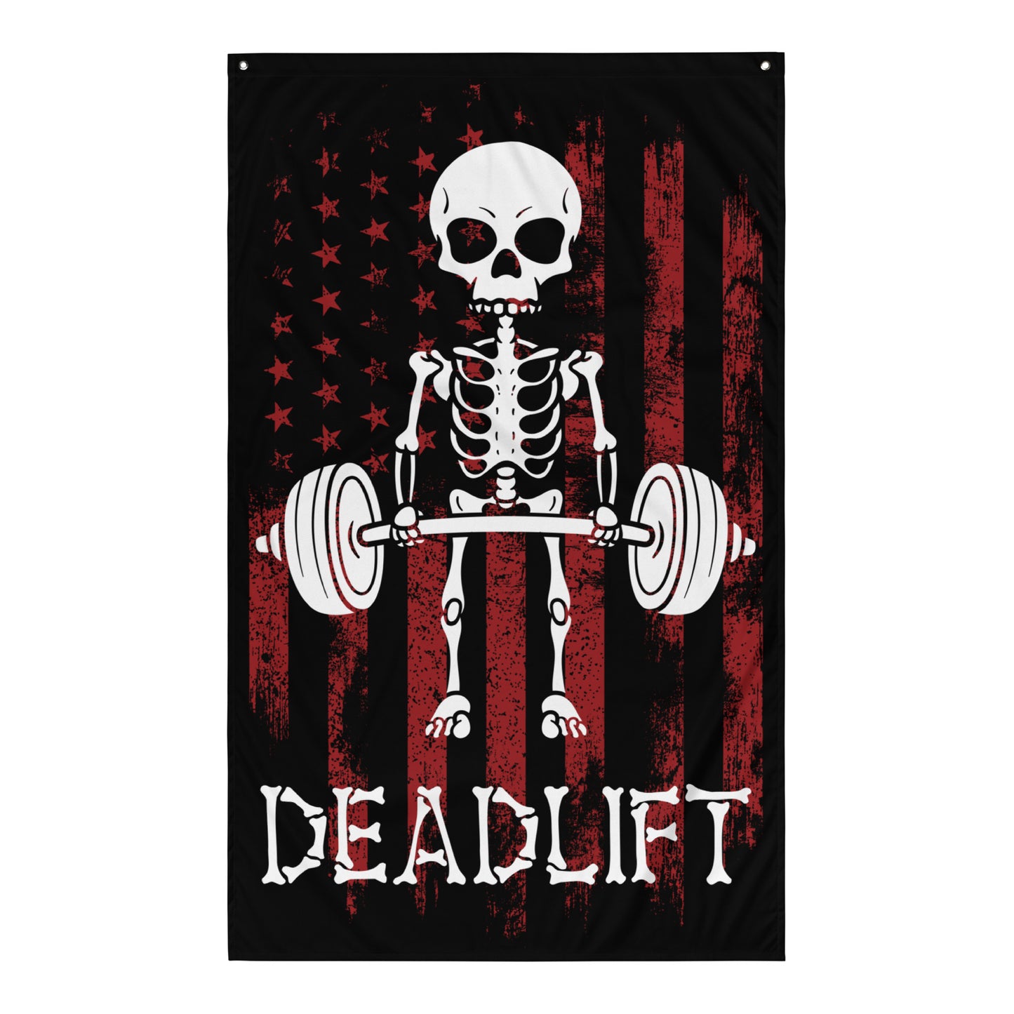 Skeleton Deadlift USA Red Gym Flag