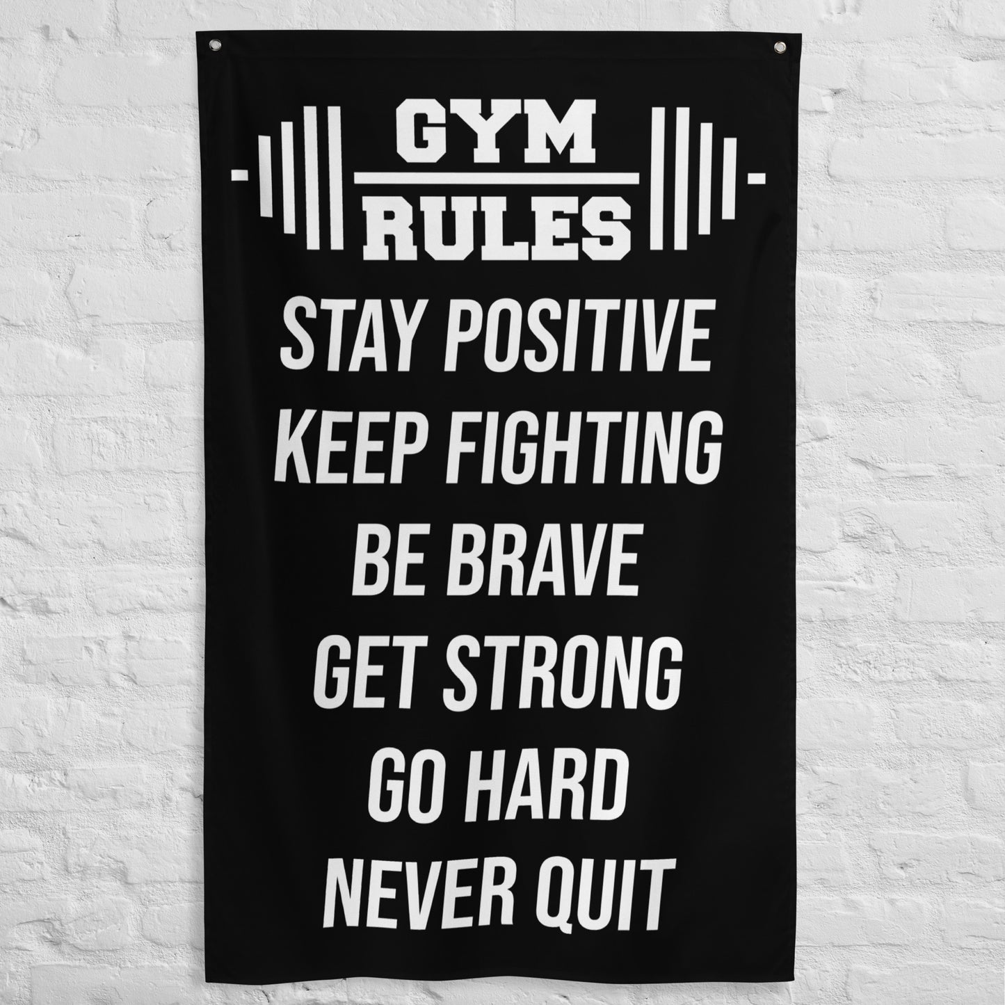 Gym Rules Stay Positive Gym Flag