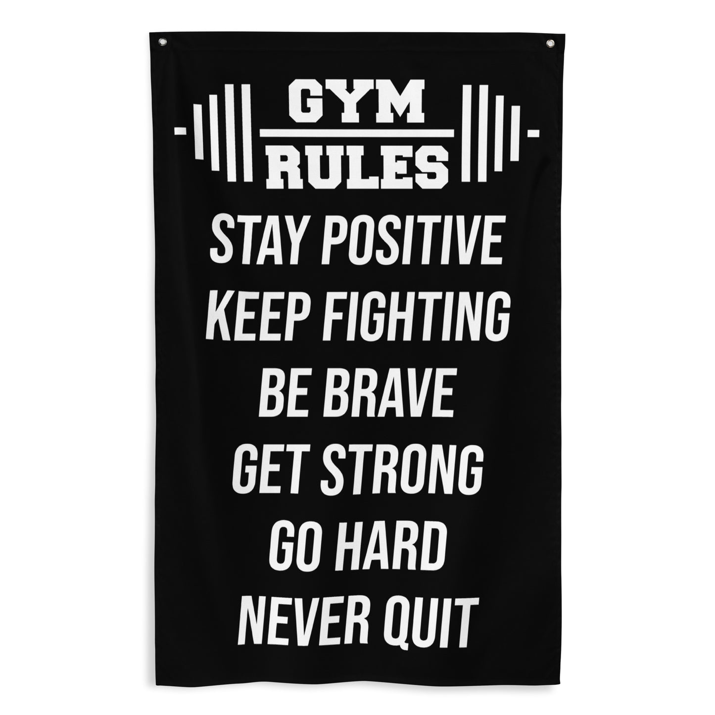 Gym Rules Stay Positive Gym Flag