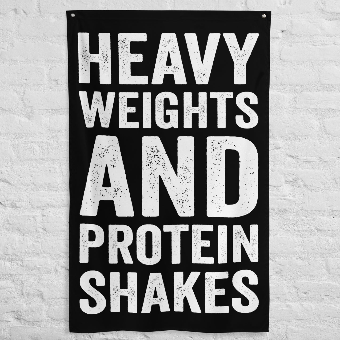 Heavy Weights Protein Shakes Gym Flag