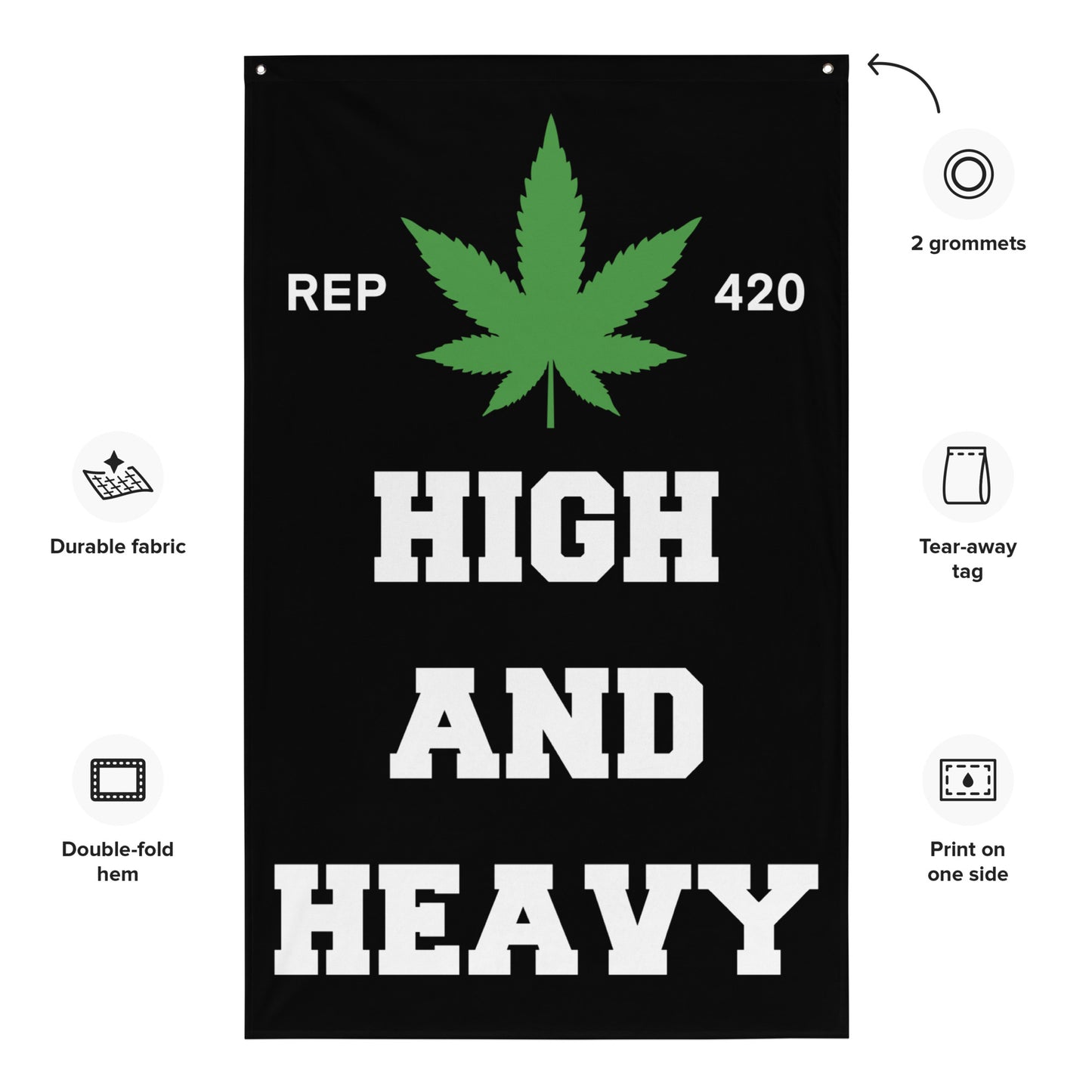 High And Heavy Gym Flag