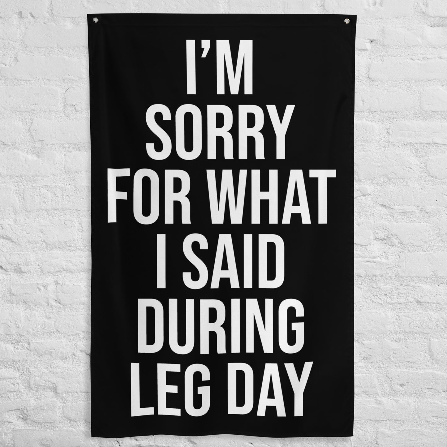 I'm Sorry Leg Day Gym Flag