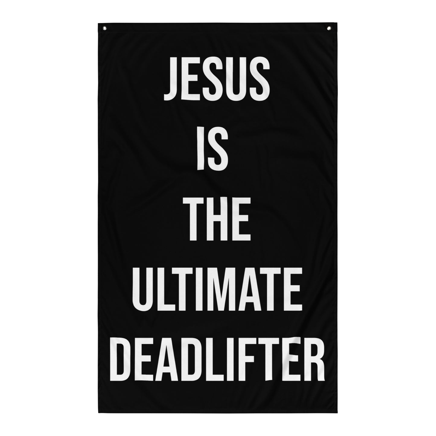 Jesus Deadlifter Gym Flag