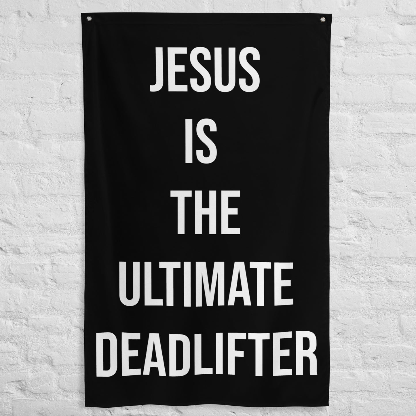 Jesus Deadlifter Gym Flag