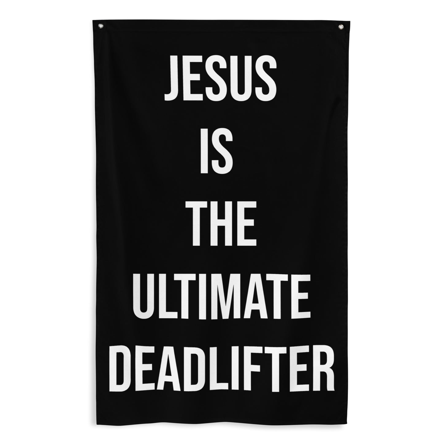 Jesus Deadlifter Gym Flag