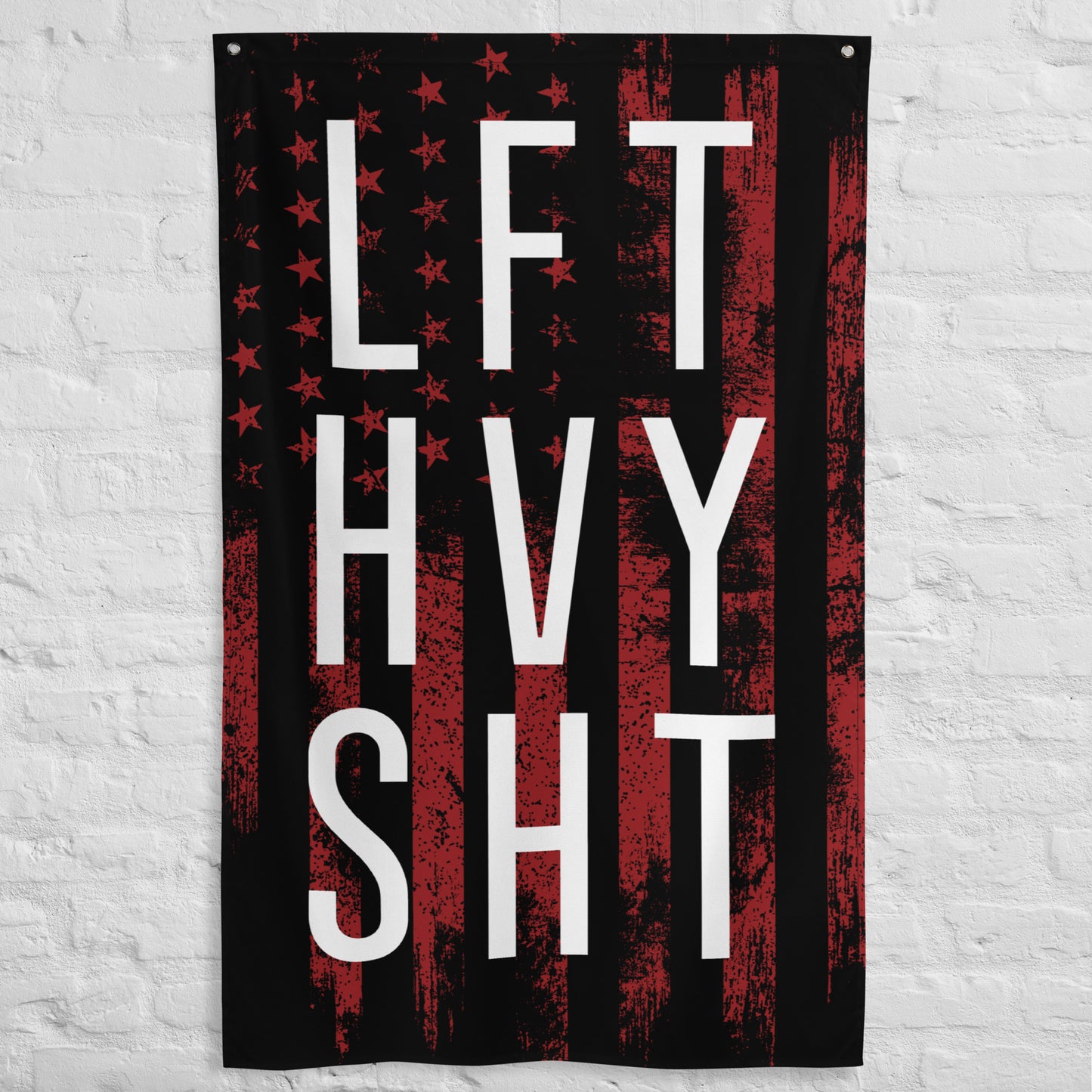 Lft Hvy Sht USA Red Gym Flag