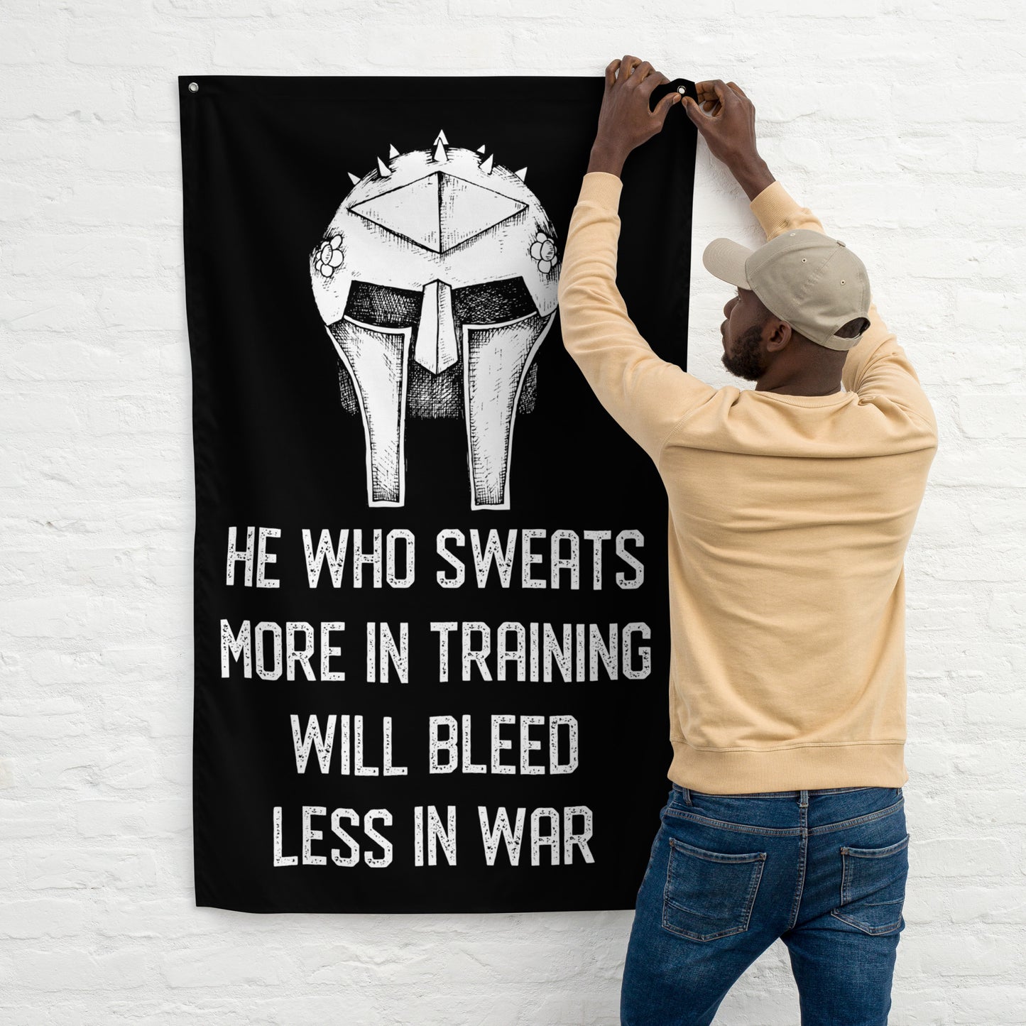 He Who Sweats Gym Flag