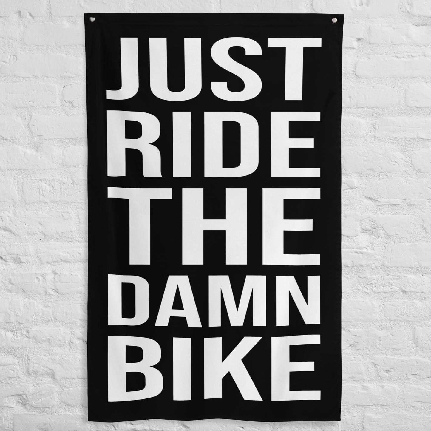 Ride The Damn Bike Gym Flag