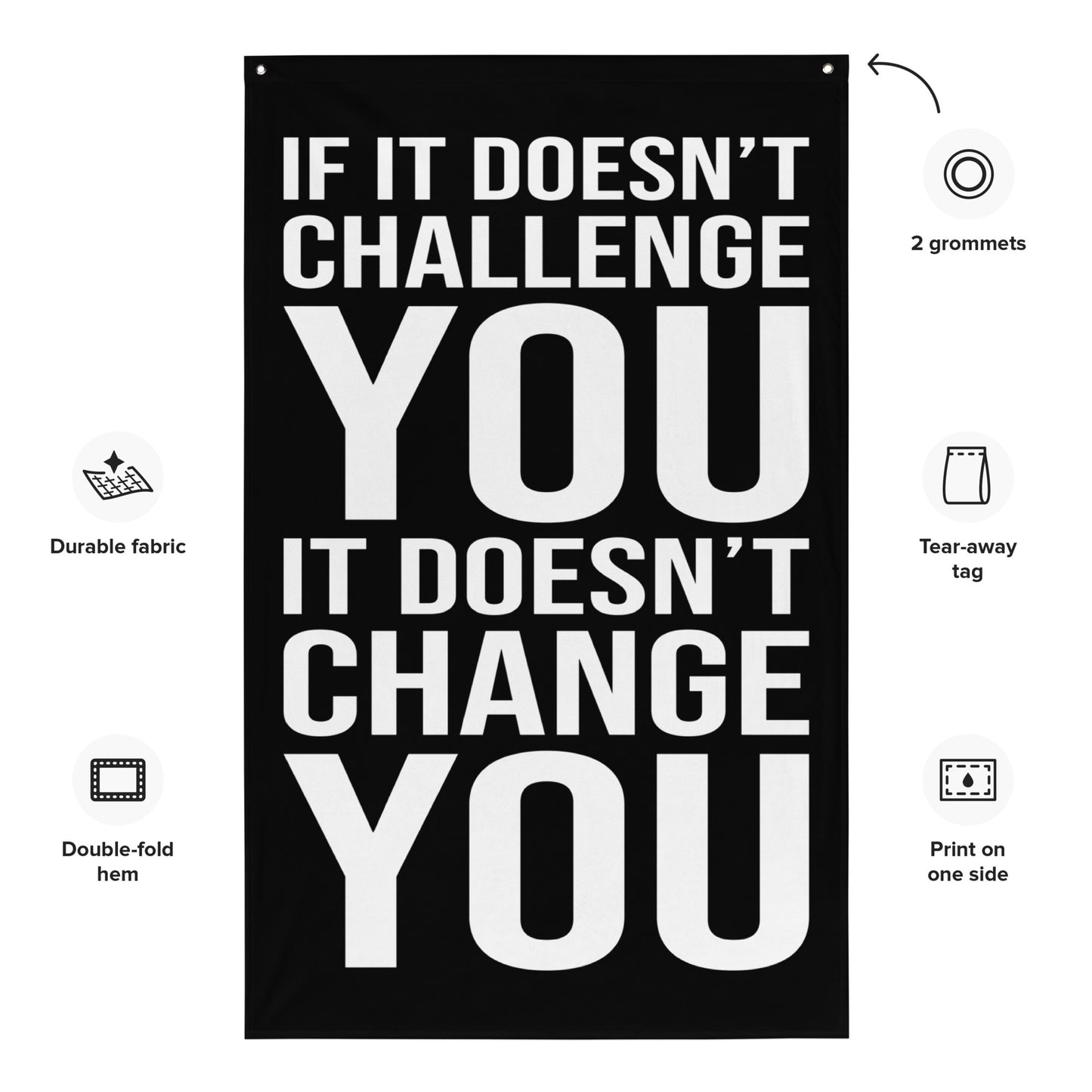 If It Doesn't Challenge You Gym Flag