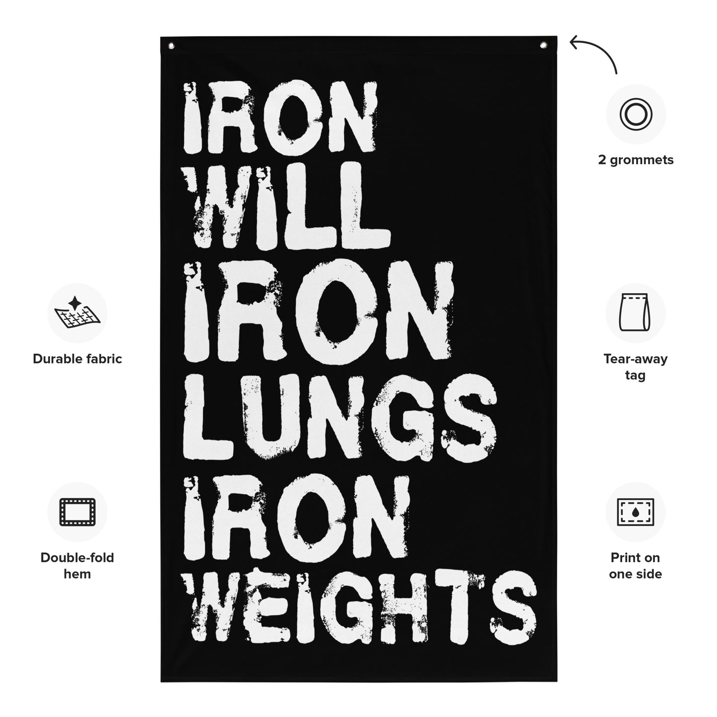 Iron Will Gym Flag