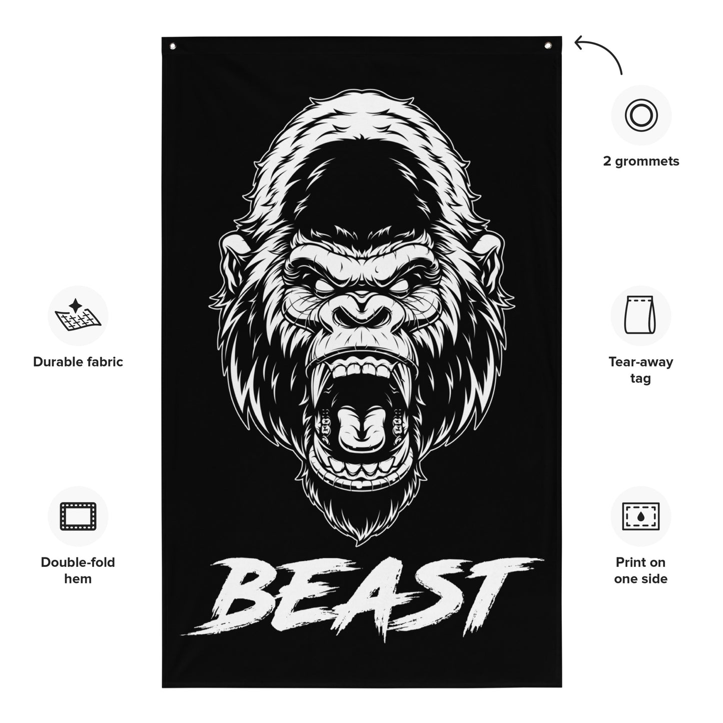 Gorilla Beast Gym Flag