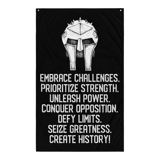 Embrace Challenges Warrior Gym Flag