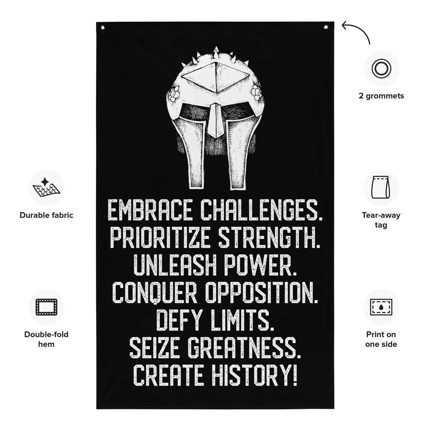 Embrace Challenges Warrior Gym Flag