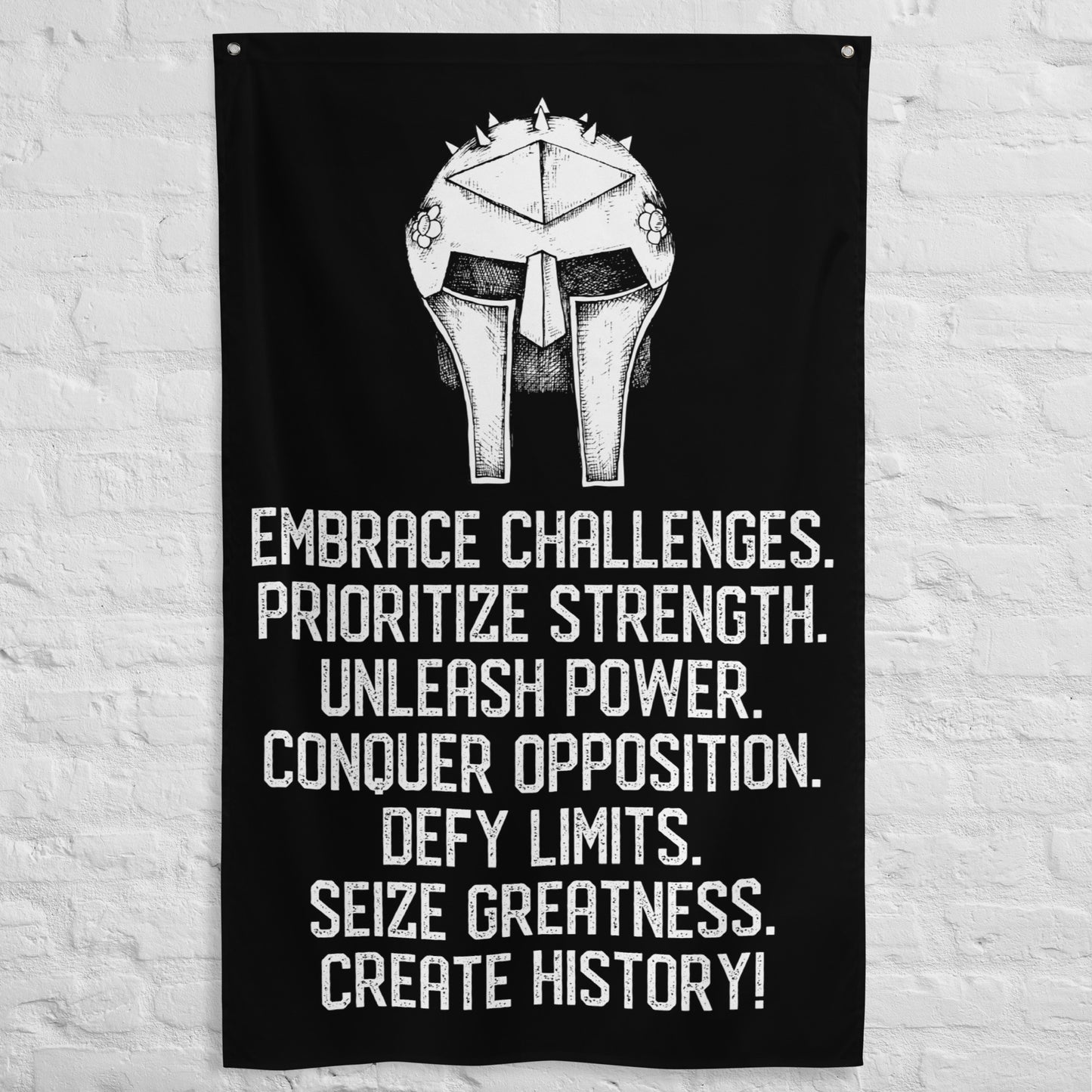 Embrace Challenges Warrior Gym Flag