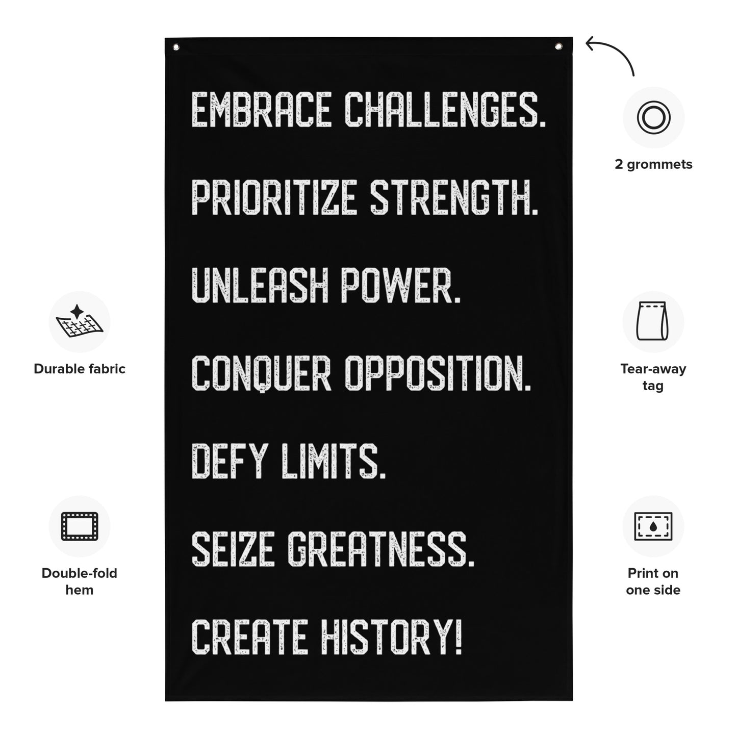 Embrace Challenges Gym Flag