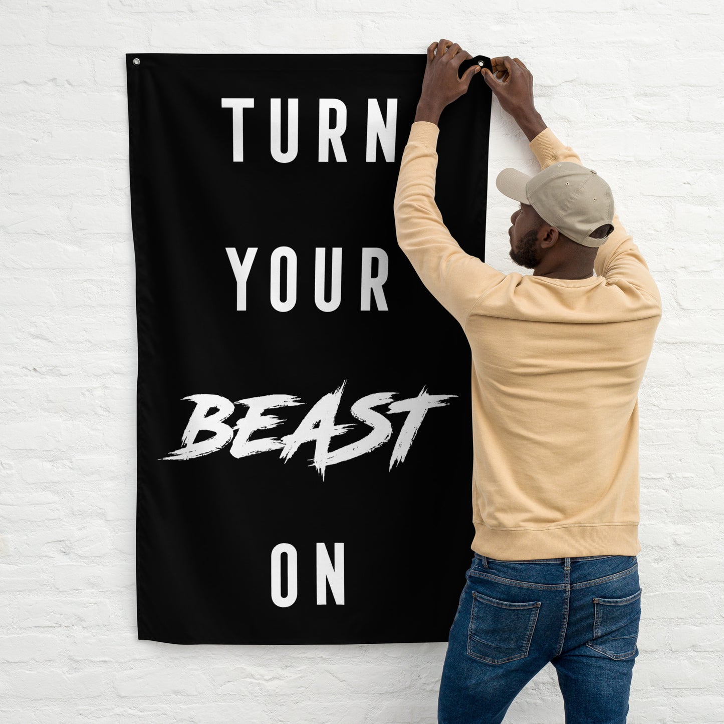 Turn Your Beast On Gym Flag