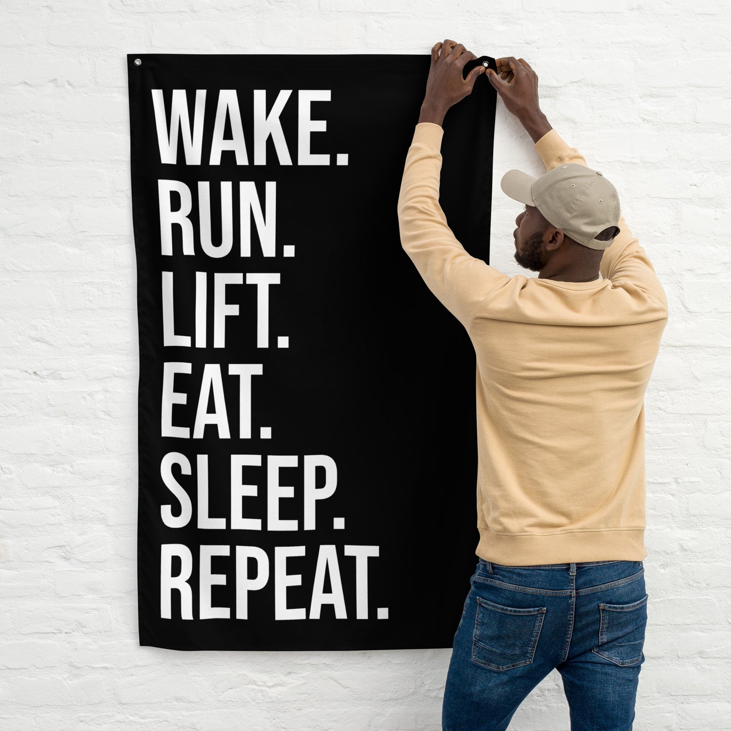 Wake Run Lift Gym Flag