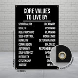 Inspirational Core Values Poster, Motivational Wall Art, Office Decor, Positive Quotes, Self Improvement, Personal Growth, 24x36 Decor