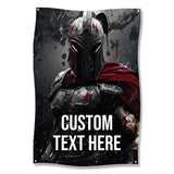 Knight Wall Art, Medieval Warrior Poster, Customizable Home Gym Decor, Fitness Motivation Art, Epic Warrior Print, Custom Text Poster