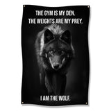 The Gym Is My Den Weightlifting Poster, Fitness Motivation Print, Wolf Theme Gym Decor, Home Gym Wall Art, Workout Motivation