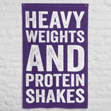 Gym Flags - Gym Gifts - Weightlifting Decor - Custom Home Gym Banner - Gym Sign - Protein Shakes