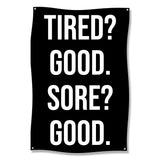 Motivational Wall Art, Gym Decor, Tired Good Sore Good Poster, Inspirational Quote Print, Workout Motivation, Fitness Room Decor