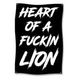 Motivational Wall Art, Heart of a Lion Poster, Inspirational Quote Print, Office Decor, Bold Typography Artwork, Motivational Gift