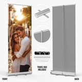 Custom Retractable Photo Banner - Personalized Wedding Banner, Birthday Backdrop, Baby Shower Sign, Engagement Photo Display, Pop Up Banner